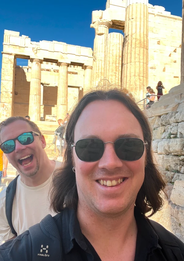 Dennis och Peter i Italien