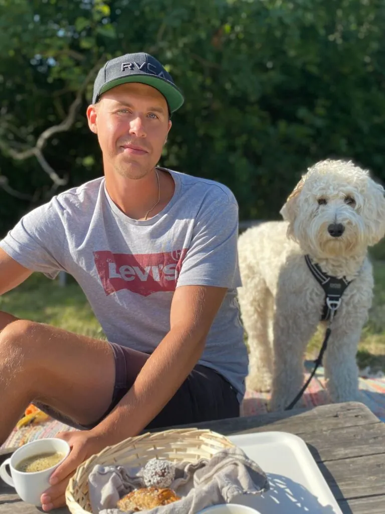 Joachim med hund